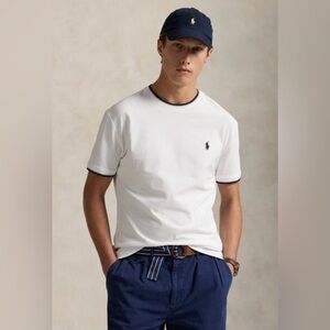 Polo by Ralph Lauren White Tee with Navy Accents